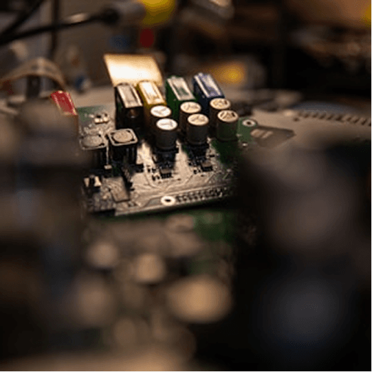 PCB components close-up